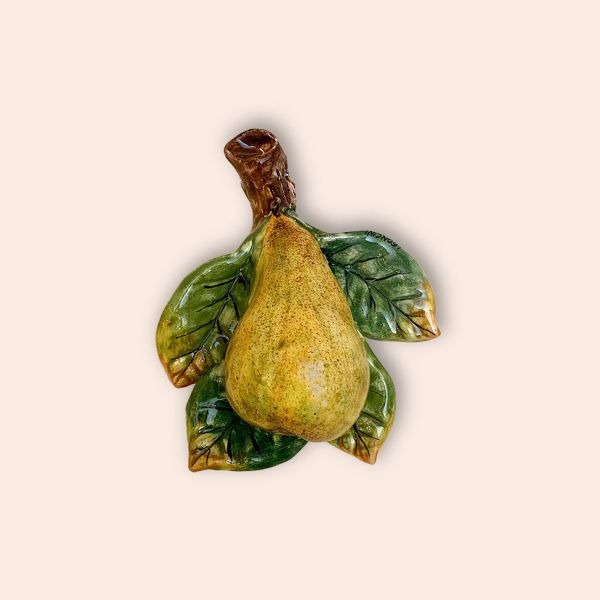 FRUIT WITH LEAVES - PEAR, CM.15X15